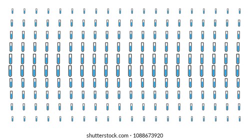 Test tube icon halftone pattern, constructed for backgrounds, covers, templates and abstract concepts. Vector test tube objects organized into halftone grid.