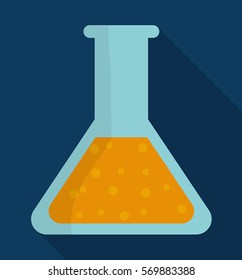 test tube icon image over colored background vector illustration design 
