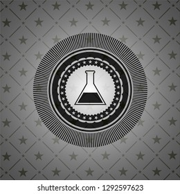 test tube icon inside dark badge