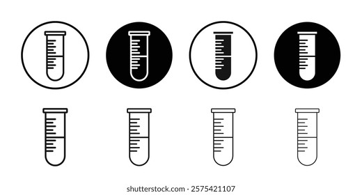 Test tube icon Isolated flat vector in outline