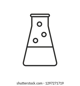 Test tube icon. isolated on white background