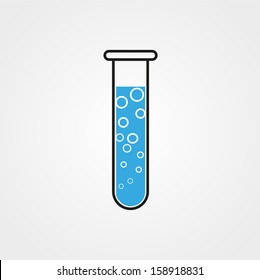 test tube, icon, isolated on white background