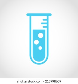 Test tube Icon Isolated on White Background