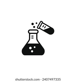 Test tube icon isolated on white background. Chemical icon. Laboratory icon
