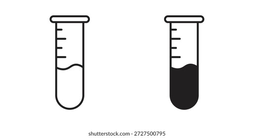 Test tube icon isolated vector Illustration. Vector pictogram for web and app