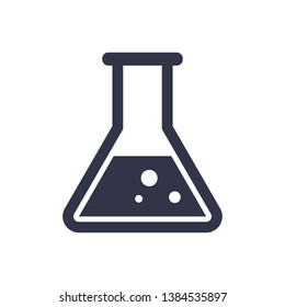 test tube icon. lab tube isolated on white