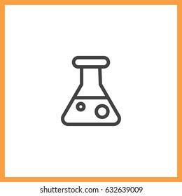 Test tube icon. Lab vector