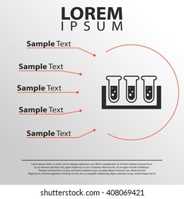 test tube icon. laboratory infographics template