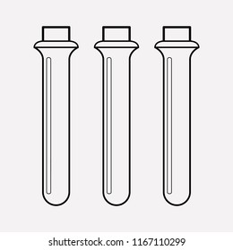 Test tube icon line element. Vector illustration of test tube icon line isolated on clean background for your web mobile app logo design.