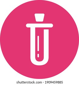 Icono de Tubo de prueba, lazo de línea médico, alquimia, diseño vectorial de símbolo de laboratorio. Ideal para aplicaciones móviles, diseño web, etc.