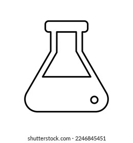 Testtube-Symbol auf Zeilenstil 