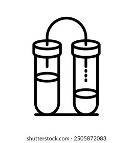 Test tube icon line vector design in trendy style