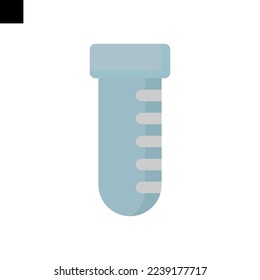 test tube icon logo flat style vector