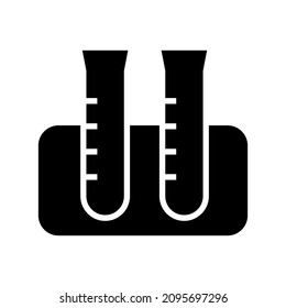 test tube icon or logo isolated sign symbol vector illustration - high quality black style vector icons
