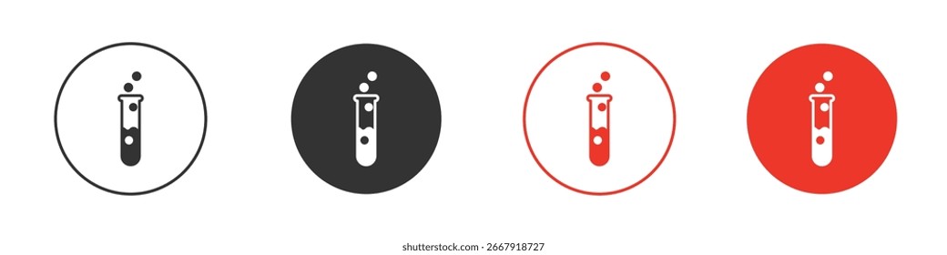 Ícone de tubo de teste para logotipo, símbolo de sinal de vetor para design