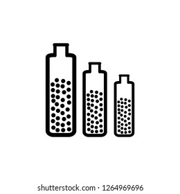 Test tube icon, medical equipment - Vector, Bottle of poison or poisonous chemical toxin. Vector icon
