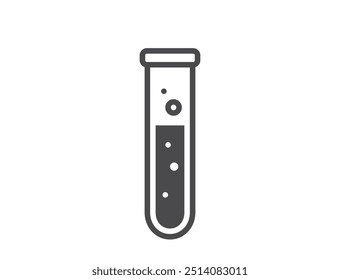 test tube icon. medical and scientific laboratory design element. isolated vector image in simple style
