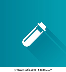 Test tube icon in Metro user interface color style. Science medical laboratory pharmacy