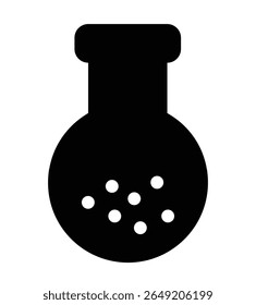 Ícone de tubo de teste, sobre fundo transparente, design de linha plana, ilustração vetorial