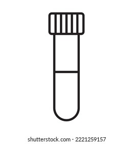 test tube icon on white background