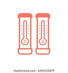 Test tube icon on white background. Vector illustration in trendy flat style