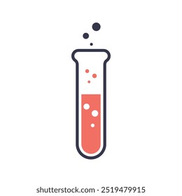 test tube icon outline flat design vector design illustration