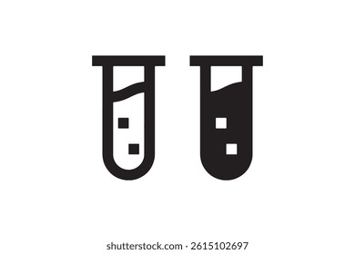Test tube icon outline and solid style Vector