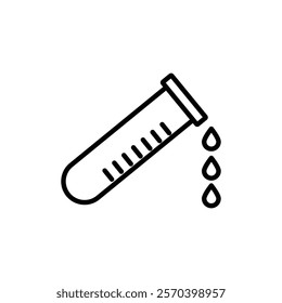 Test tube icon Outline thin set