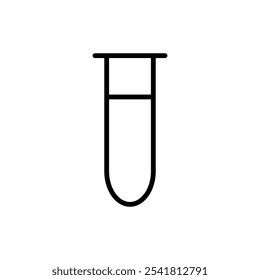 Icono de tubo de ensayo Vector de contorno para Web ui