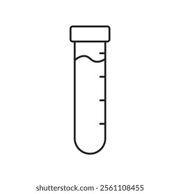 Test tube icon Outline vector line symbol