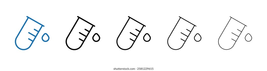 Test tube icon Outline vector logo for web ui