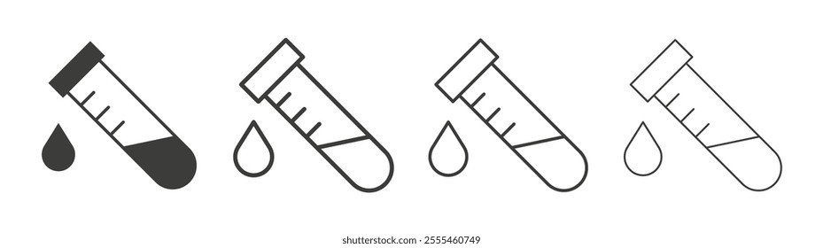 Test tube icon pack. vector illustration