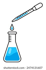 Test tube icon. Science item. Medical concept image.