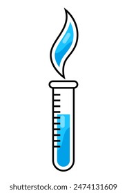 Test tube icon. Science item. Medical concept image.