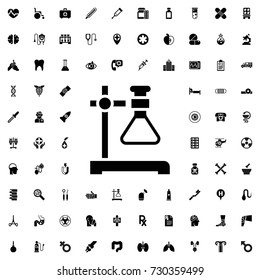 Test tube icon. set of filled medicine icons.