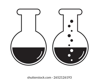 Test tube icon set. Laboratory and medical design elements 03.