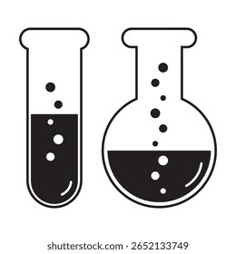 Test tube icon set. Laboratory and medical design elements 02.