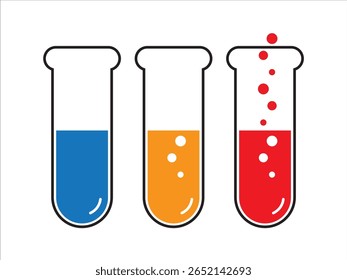 Test tube icon set. Laboratory and medical design elements 04.