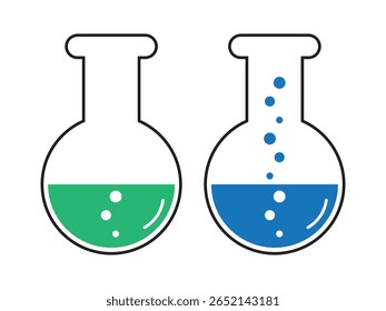 Test tube icon set. Laboratory and medical design elements 06.