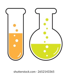 Test tube icon set. Laboratory and medical design elements 07.