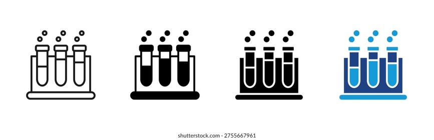 Test Tube icon set multiple style collection