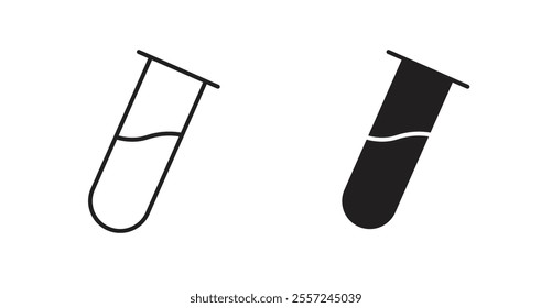 Test tube Icon set. vector illustration set