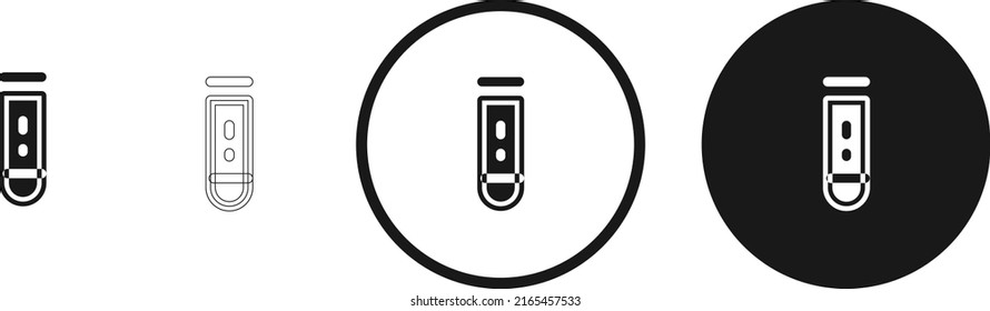 conjunto de iconos del tubo de prueba. Vector de icono de conjunto de sitios web. para ordenador y móvil