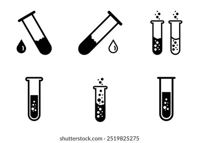 Icono del tubo de ensayo. signo para el concepto móvil y el Diseño web. Ilustración vectorial