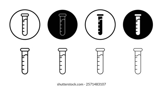 test tube icon Simple outline illustration set