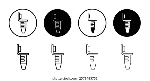 test tube icon Simple outline illustration set