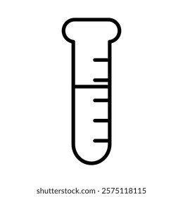 test tube icon Simple outline illustration