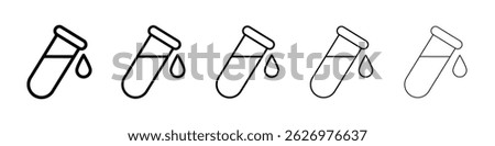 Test tube icon Simple thin line flat symbol