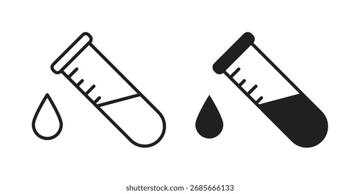 Test tube icon simple vector symbol