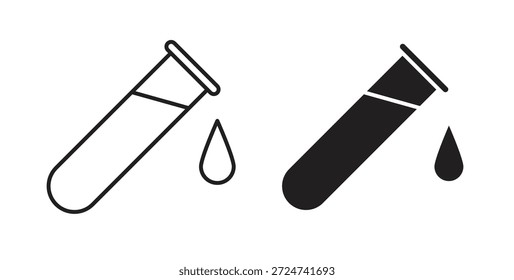 Test tube icon simple vectors in black, suitable for projects